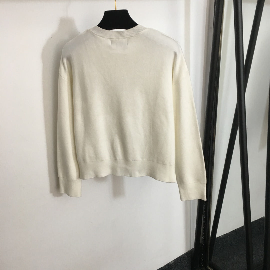 25 new letter offset printing pullover sweater