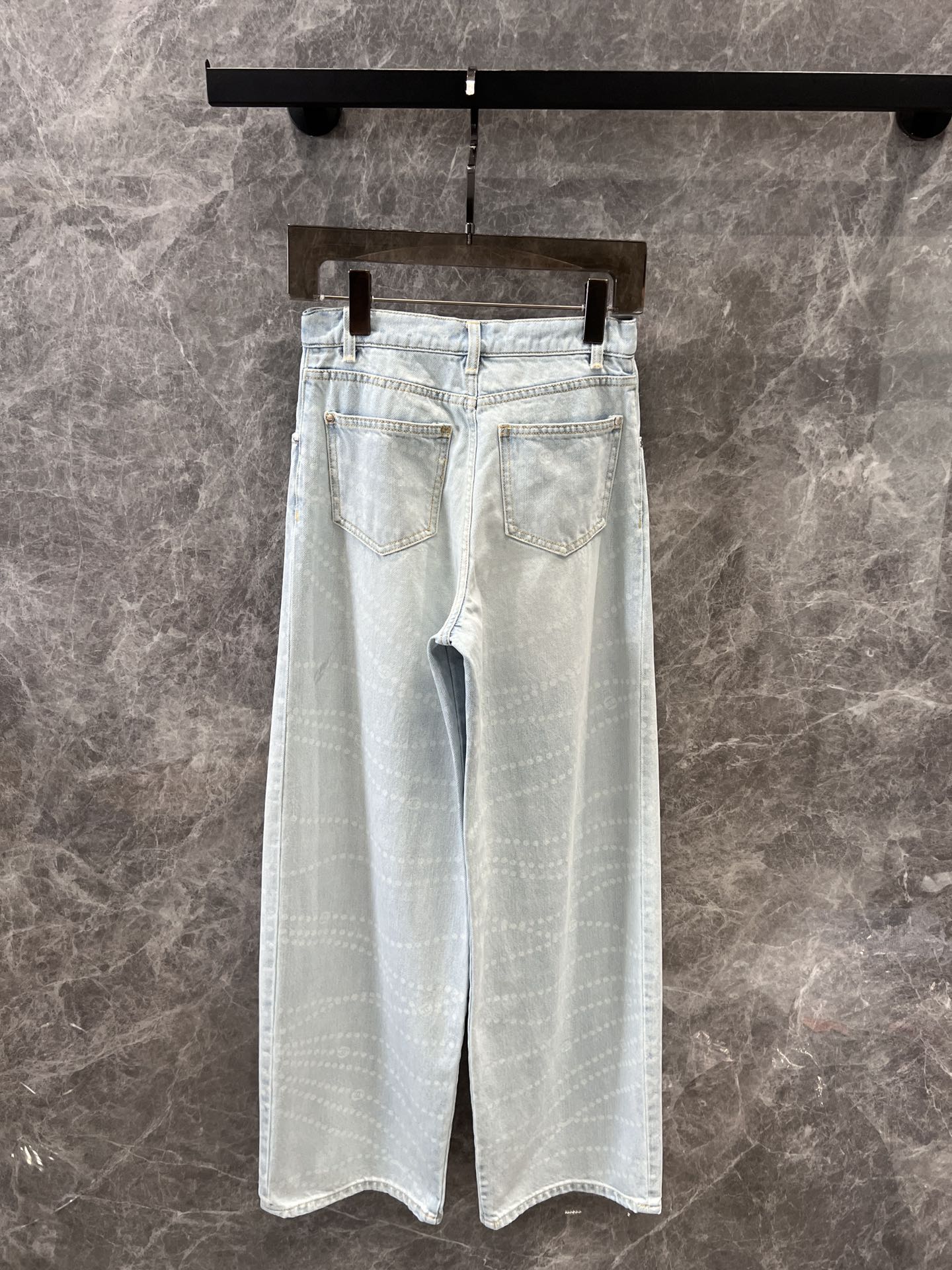 25 new pearl print logo wide-leg jeans