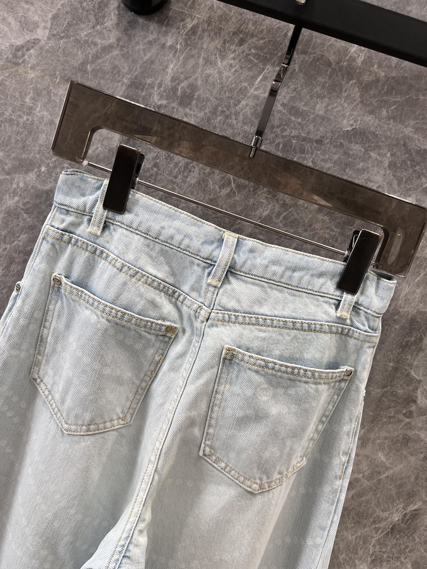 25 new pearl print logo wide-leg jeans