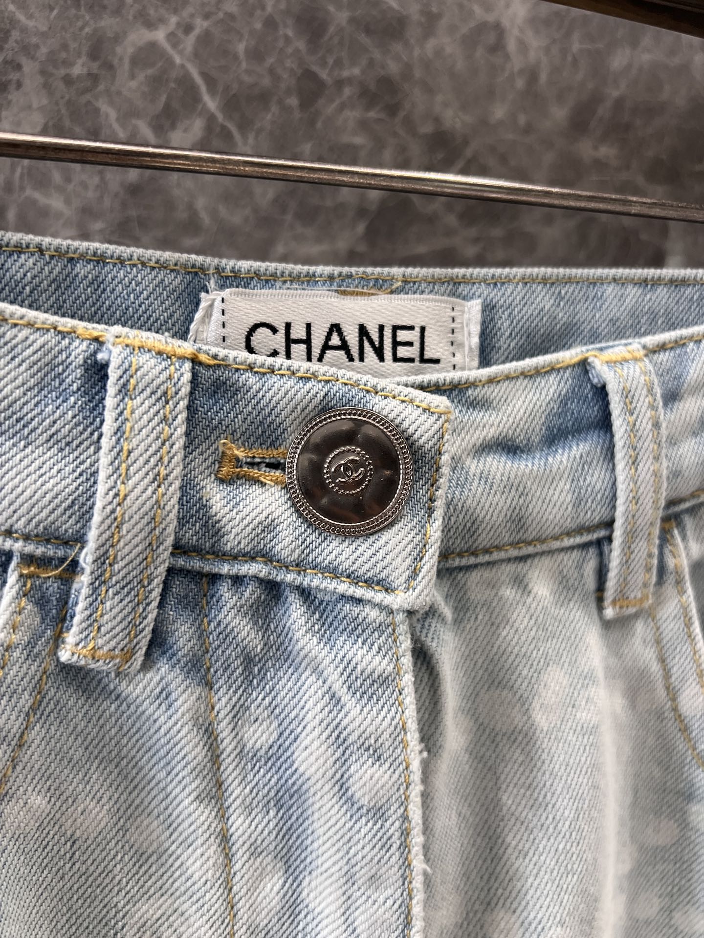 25 new pearl print logo wide-leg jeans