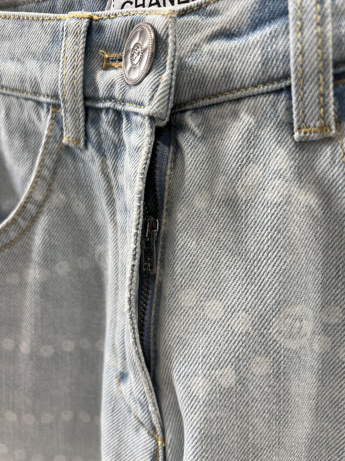25 new pearl print logo wide-leg jeans