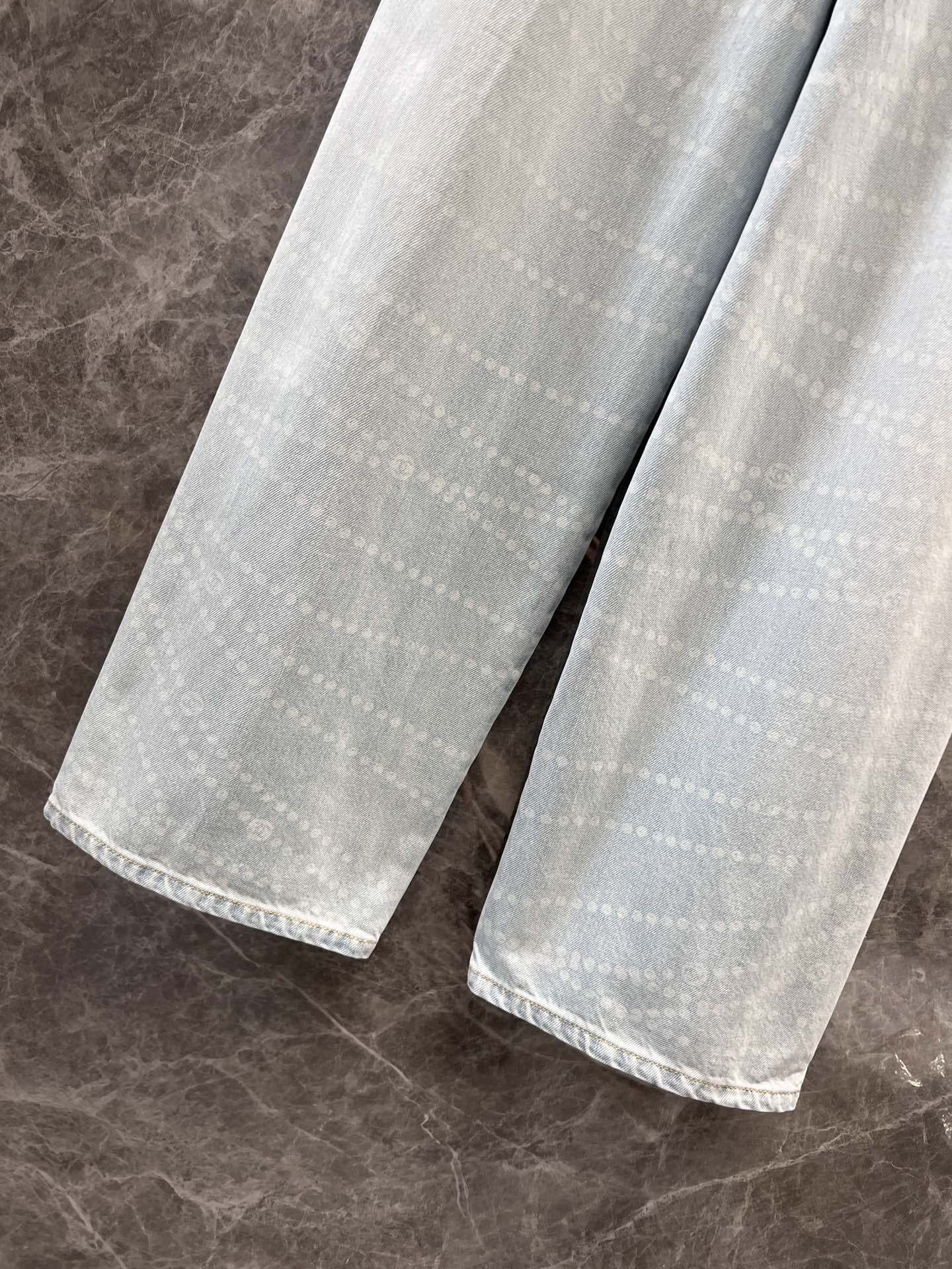 25 new pearl print logo wide-leg jeans