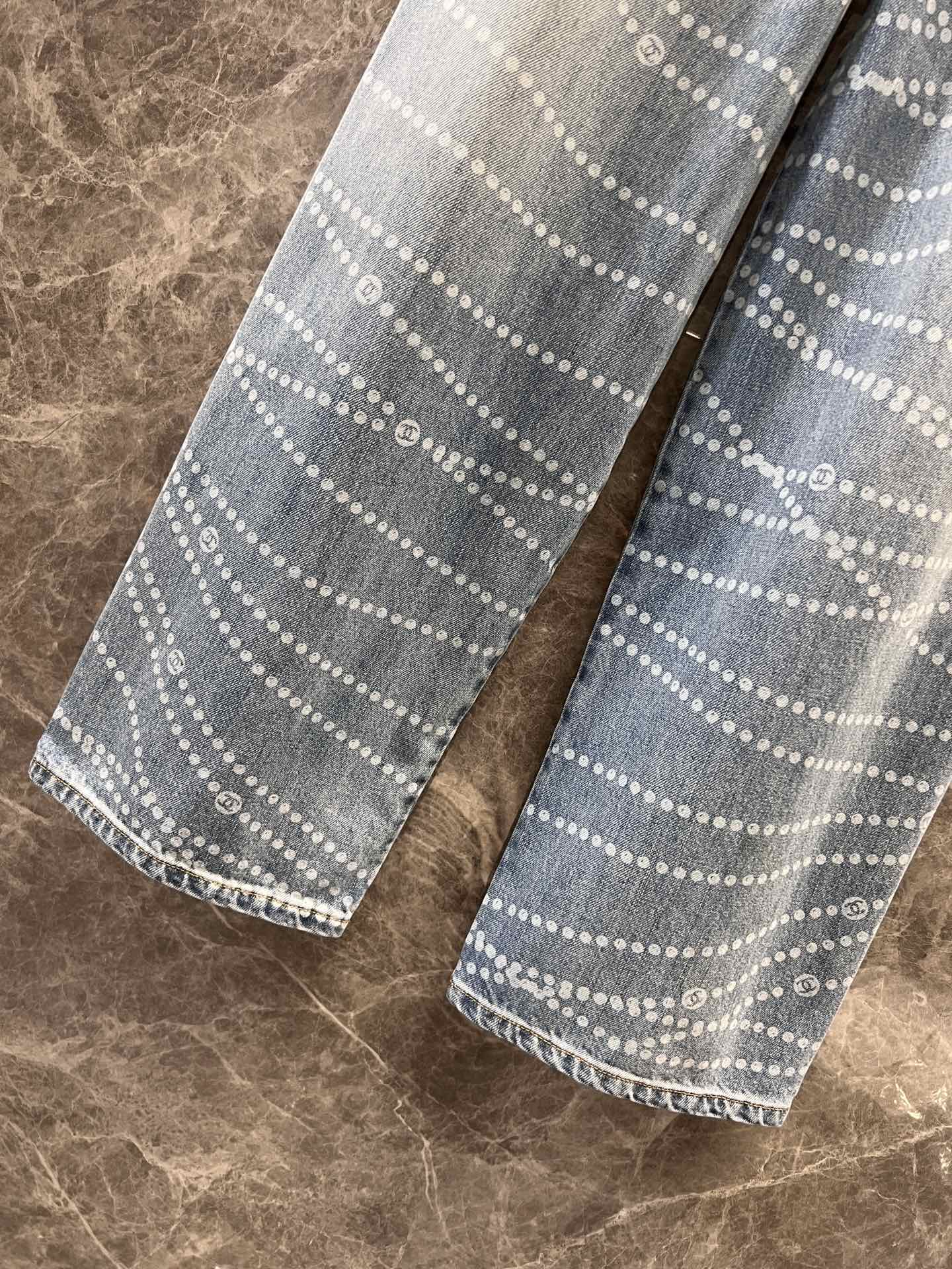 25 new pearl print logo wide-leg jeans