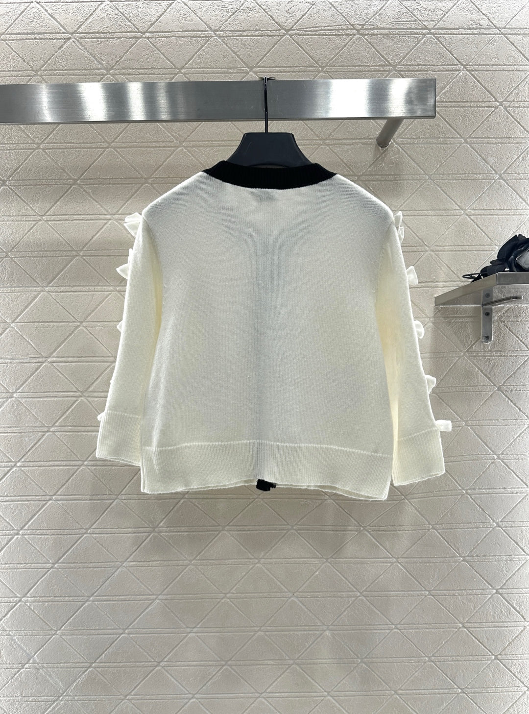 25 Bow decoration cashmere knitted cardigan