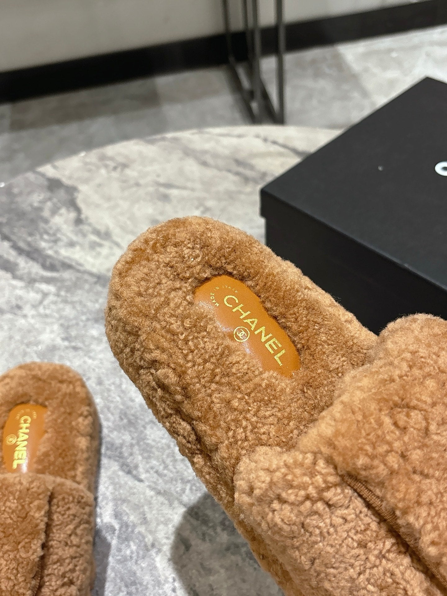 25fw new pocket woolen slippers