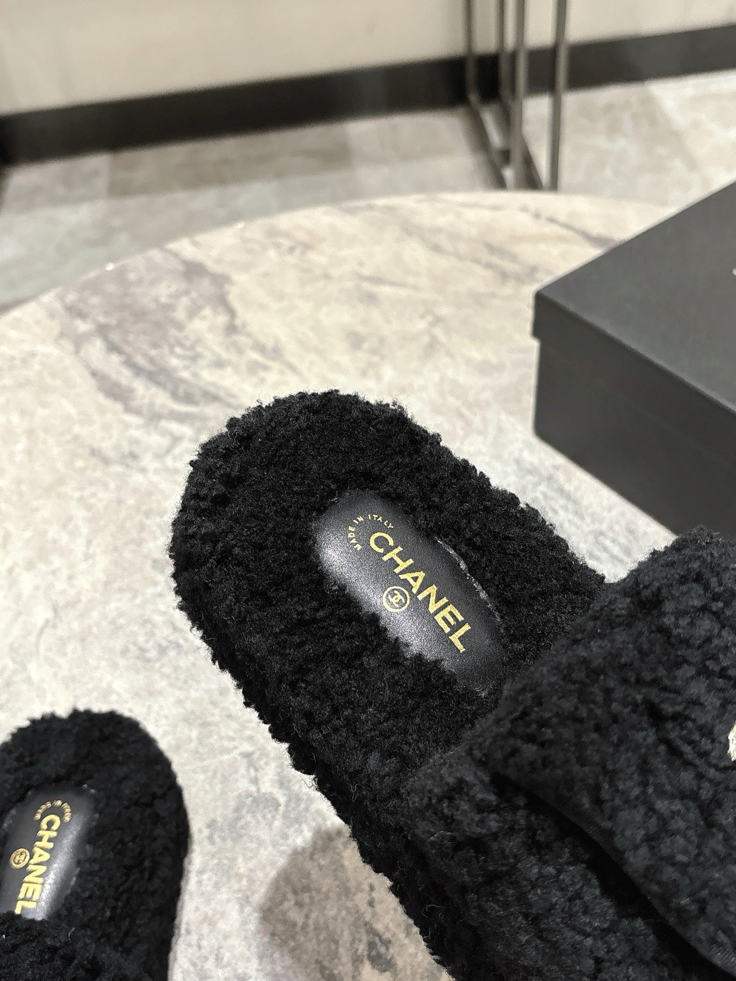 25fw new pocket woolen slippers