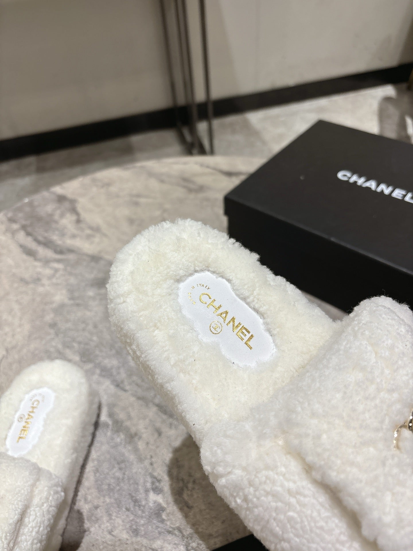 25fw new pocket woolen slippers