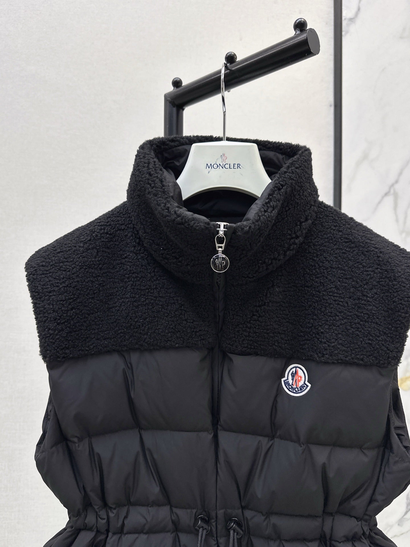 25 New environmentally friendly lambswool down jacket vest(White/Black)