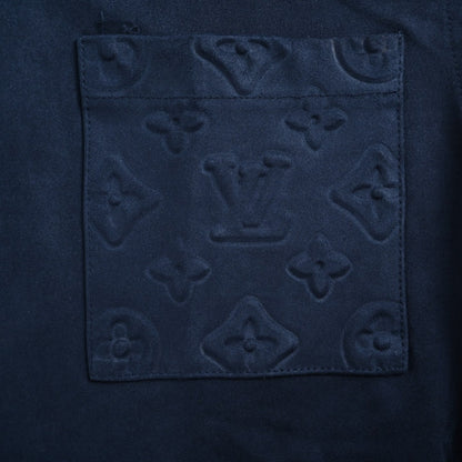 25 pocket vintage suede shirt with short sleeves