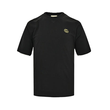 25ss Double G gold logo embroidered short sleeves