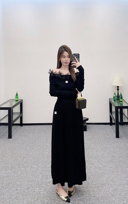 25 New Arrival Knitted Long-Sleeved Skirt Set