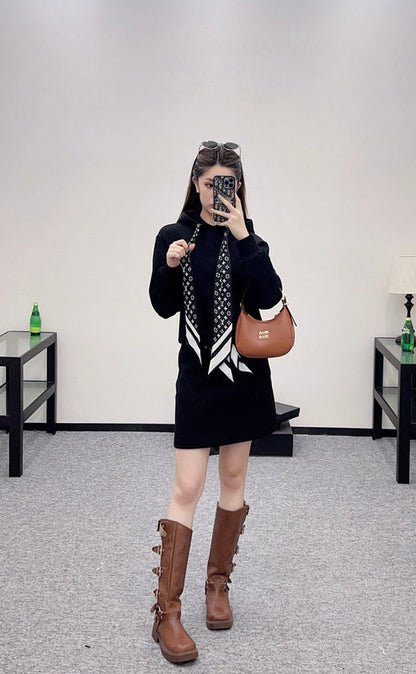 25 new products Silk sweater skirt set