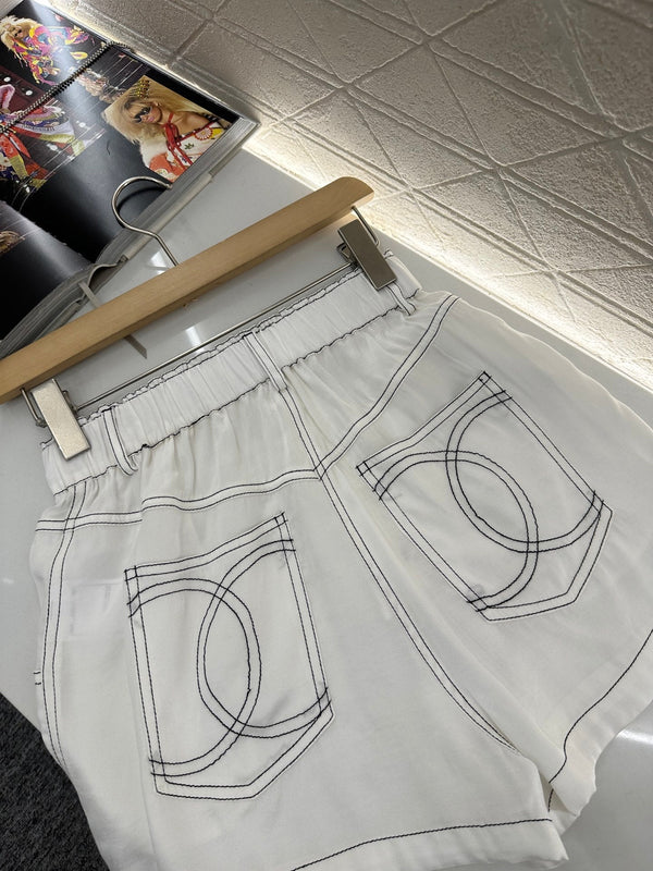 2025 new product Double C vest shorts set