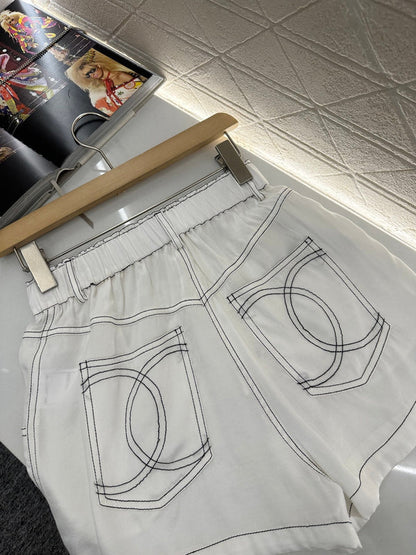 2025 new product Double C vest shorts set