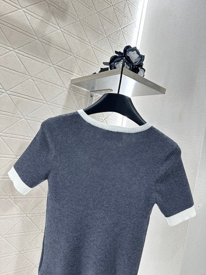 25 new product Embroidered knitted short sleeves