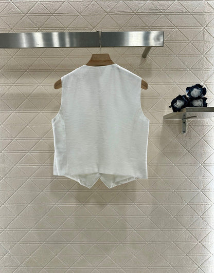 2025 new product Double C vest shorts set