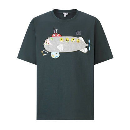 25ss submarine print embroidered short sleeves