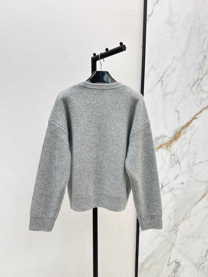 3D towel embroidered sweater