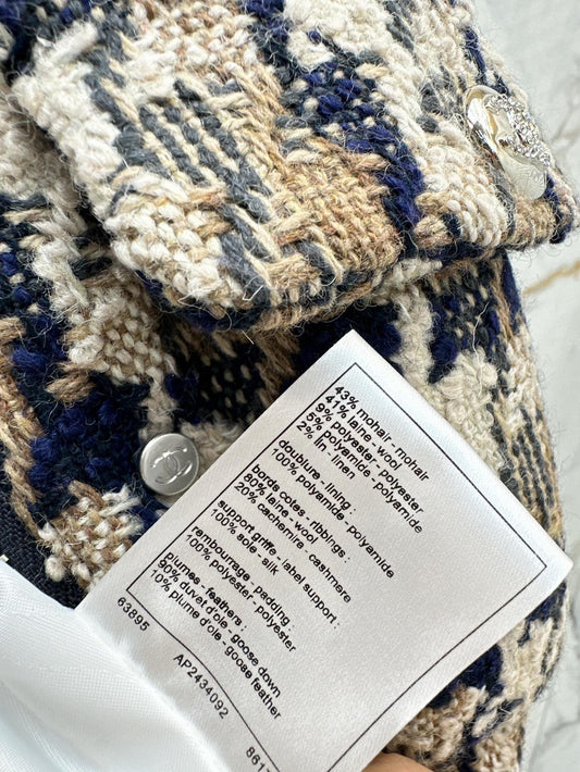 Ski Tweed Plaid Down Vest