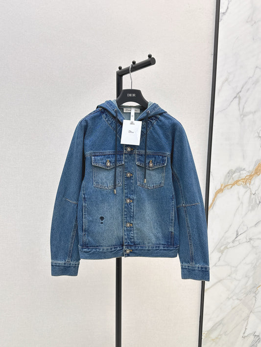 Hooded denim jacket