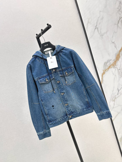 Hooded denim jacket