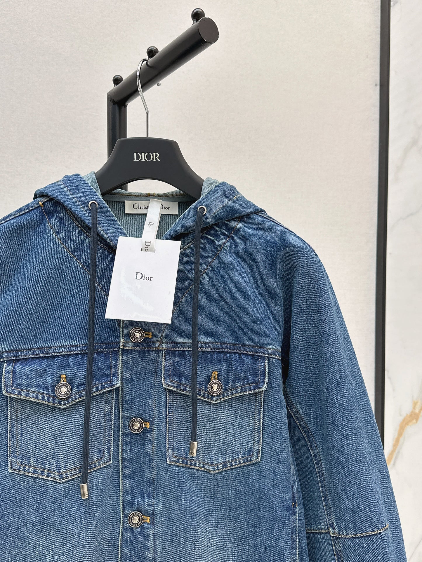 Hooded denim jacket