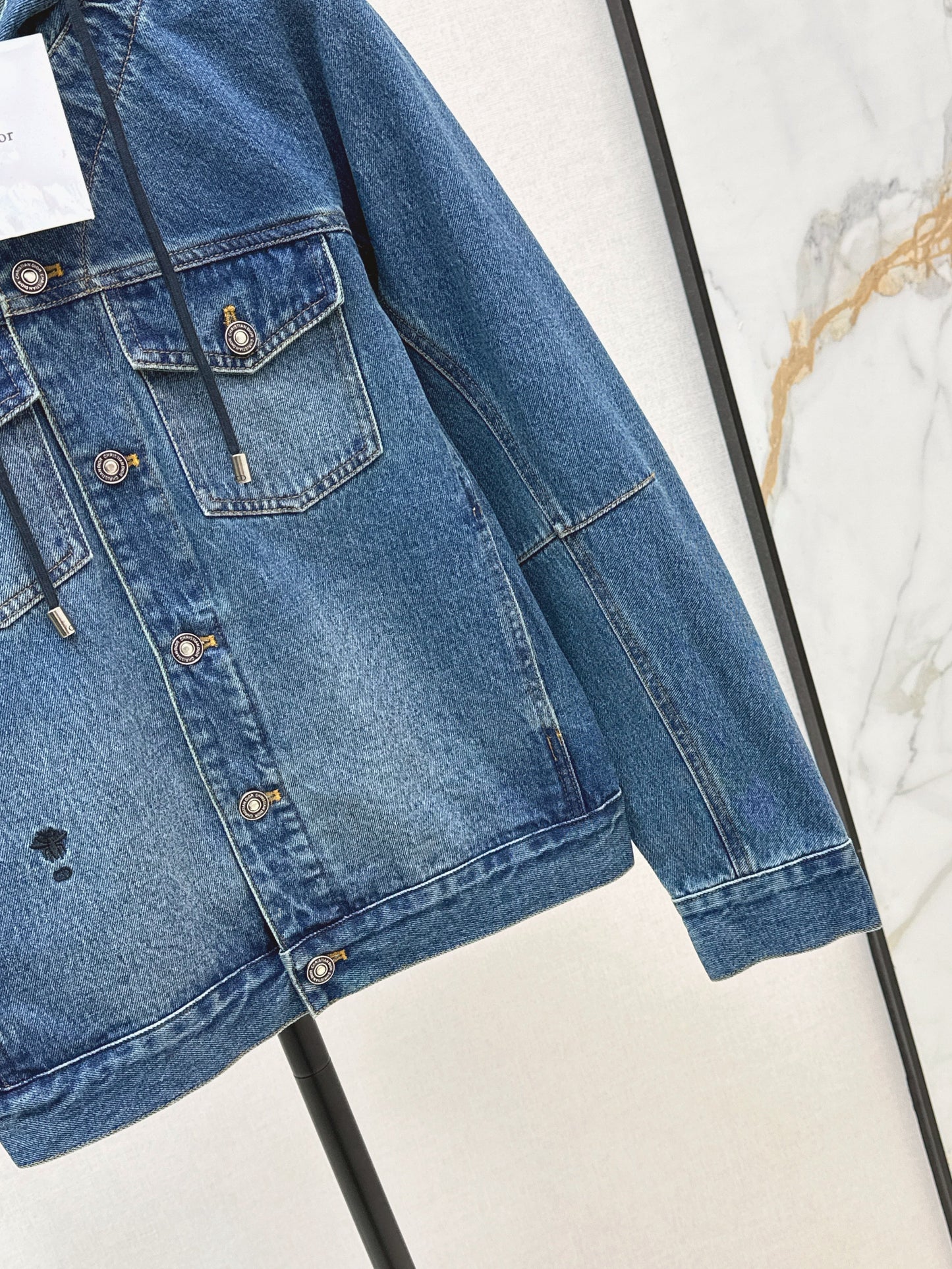 Hooded denim jacket
