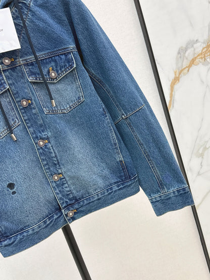 Hooded denim jacket
