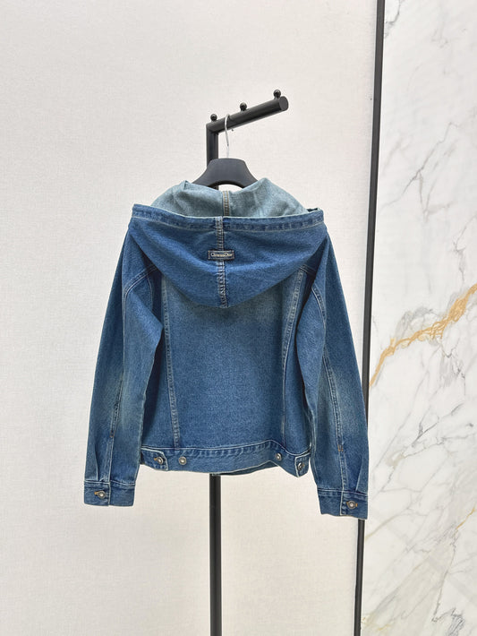 Hooded denim jacket