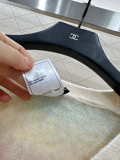 25fw Colorful double C mohair cardigan