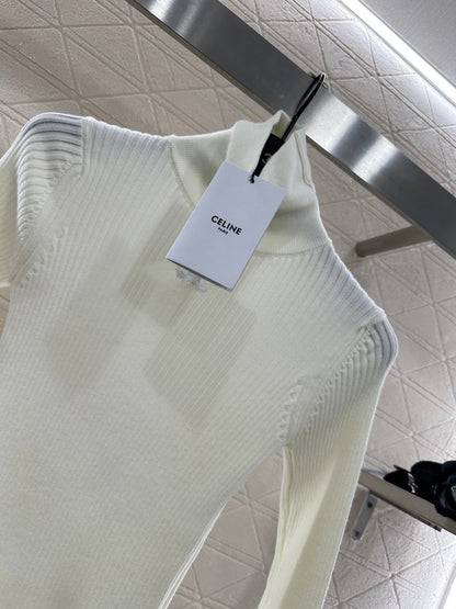 25fw Slim fit high neck base shirt