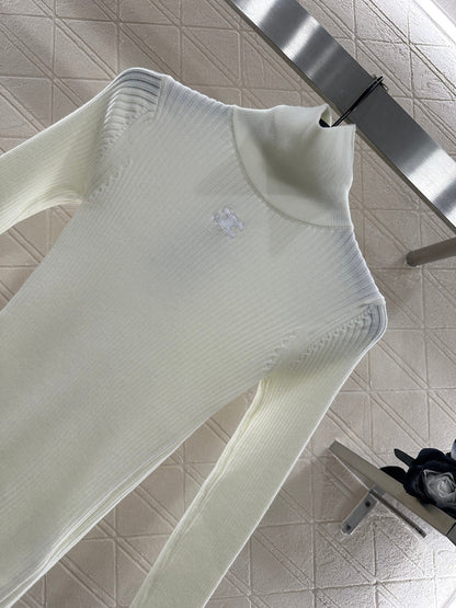 25fw Slim fit high neck base shirt