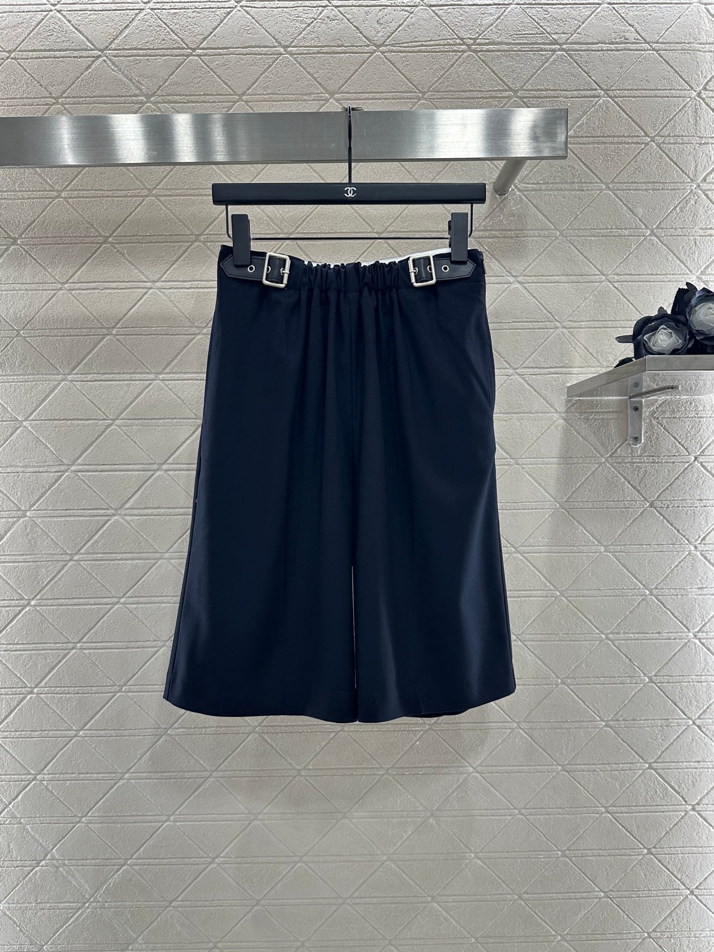25fw Elastic pleated shorts