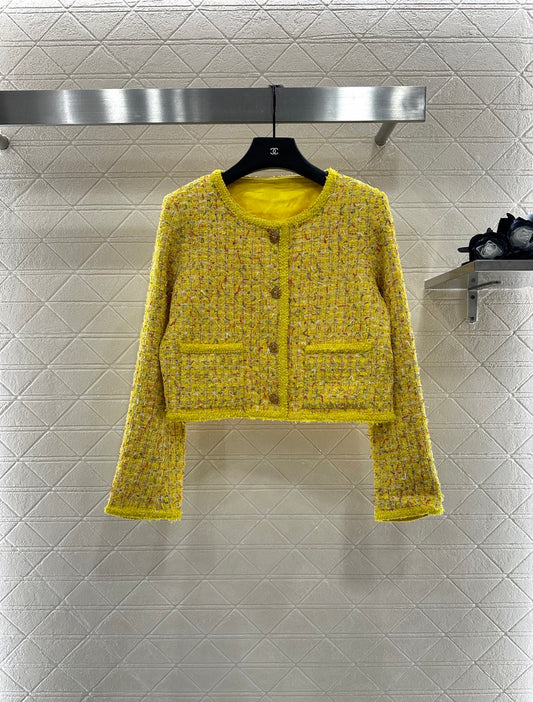 25fw Colorful edge tied woven jacket