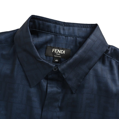 25ss full width FF jacquard dark pattern set short sleeved shirt