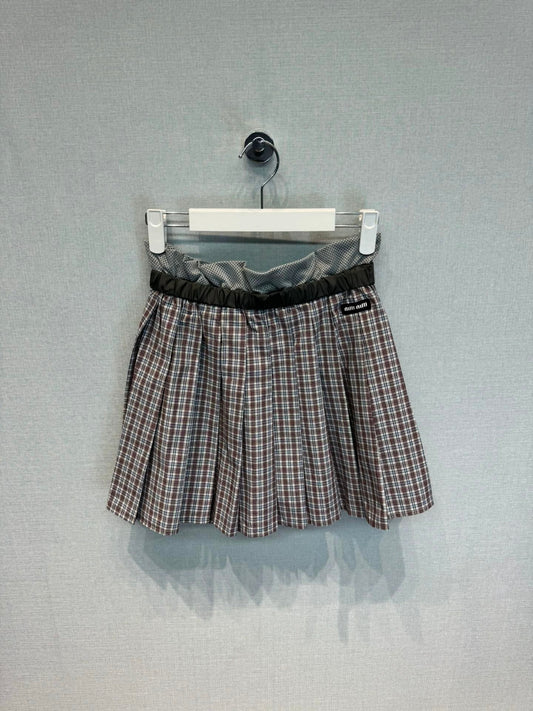 25 Spring and Summer New Plaid Pleated Skirt