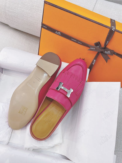 HM Rivoli Mule Pink Goat Leather 348016