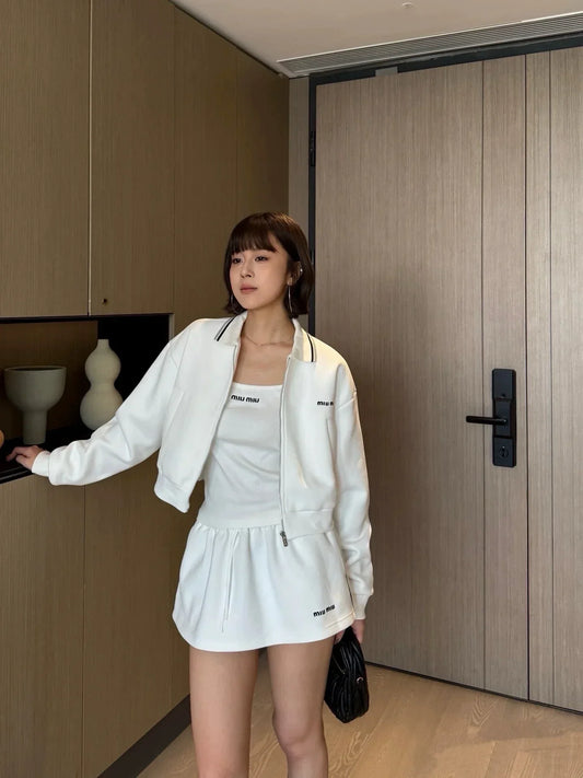 25ss spring and summer logo letter embroidered short skirt