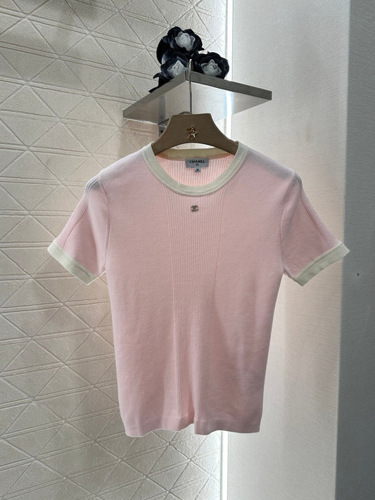 25ss slim fit knitted short sleeves