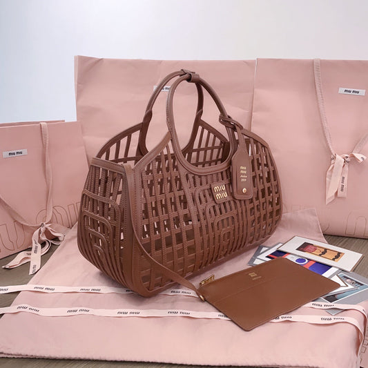 M 25 New Product Vegetable Basket Sea Salt White Soft Naa Leather Handbag 5BA294