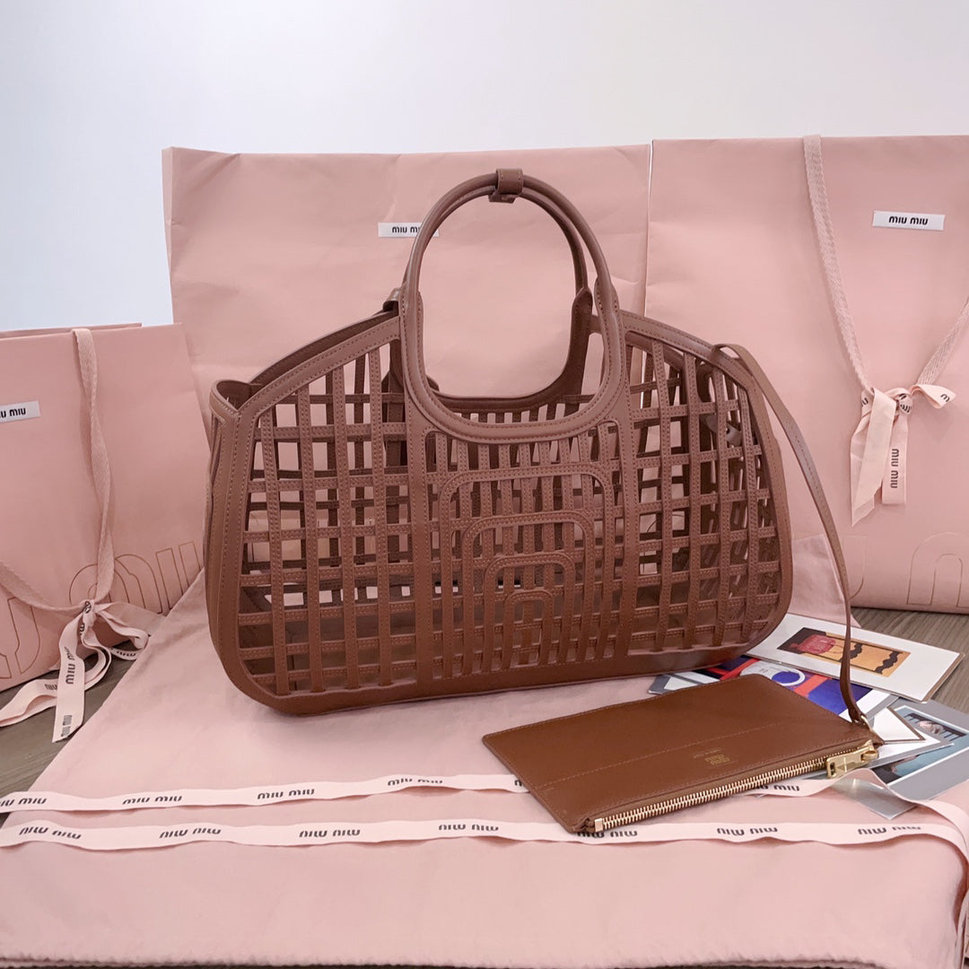 M 25 New Product Vegetable Basket Sea Salt White Soft Naa Leather Handbag 5BA294