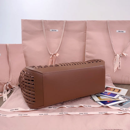 M 25 New Product Vegetable Basket Sea Salt White Soft Naa Leather Handbag 5BA294