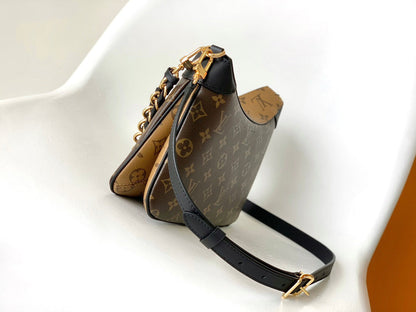 L 25 Classic old flower cowhide handbag