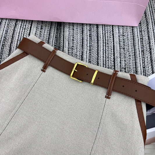 25 new style patchwork leather hem small A short skirt
