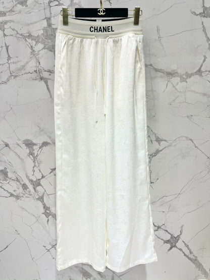 25 spring and summer elastic waist wide leg pants