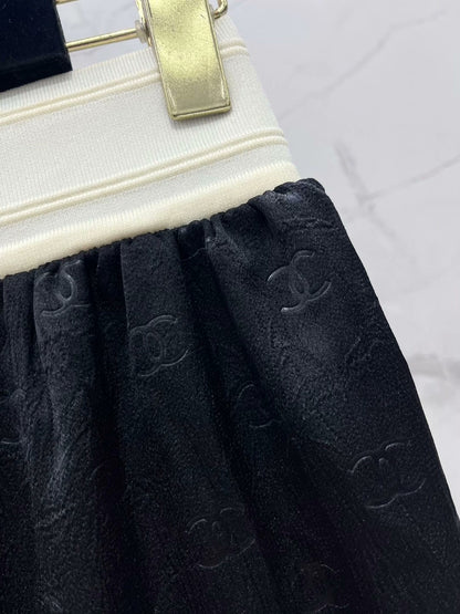 25 spring and summer elastic waist wide leg pants