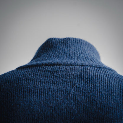 25 Knitted Zippered Long Cardigan