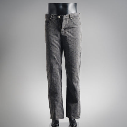 25FW Allover Monogram Gray Jacquard Denim Jacket