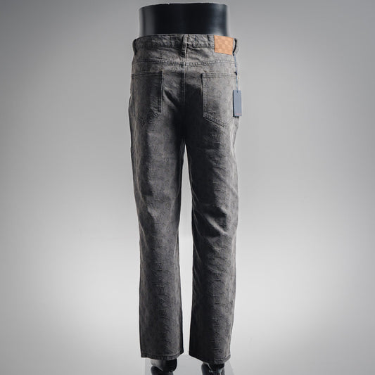 25FW Allover Monogram Gray Jacquard Denim Jacket