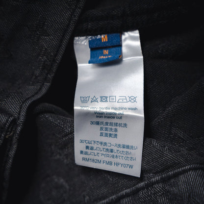 25FW Allover Monogram Gray Jacquard Denim Jacket